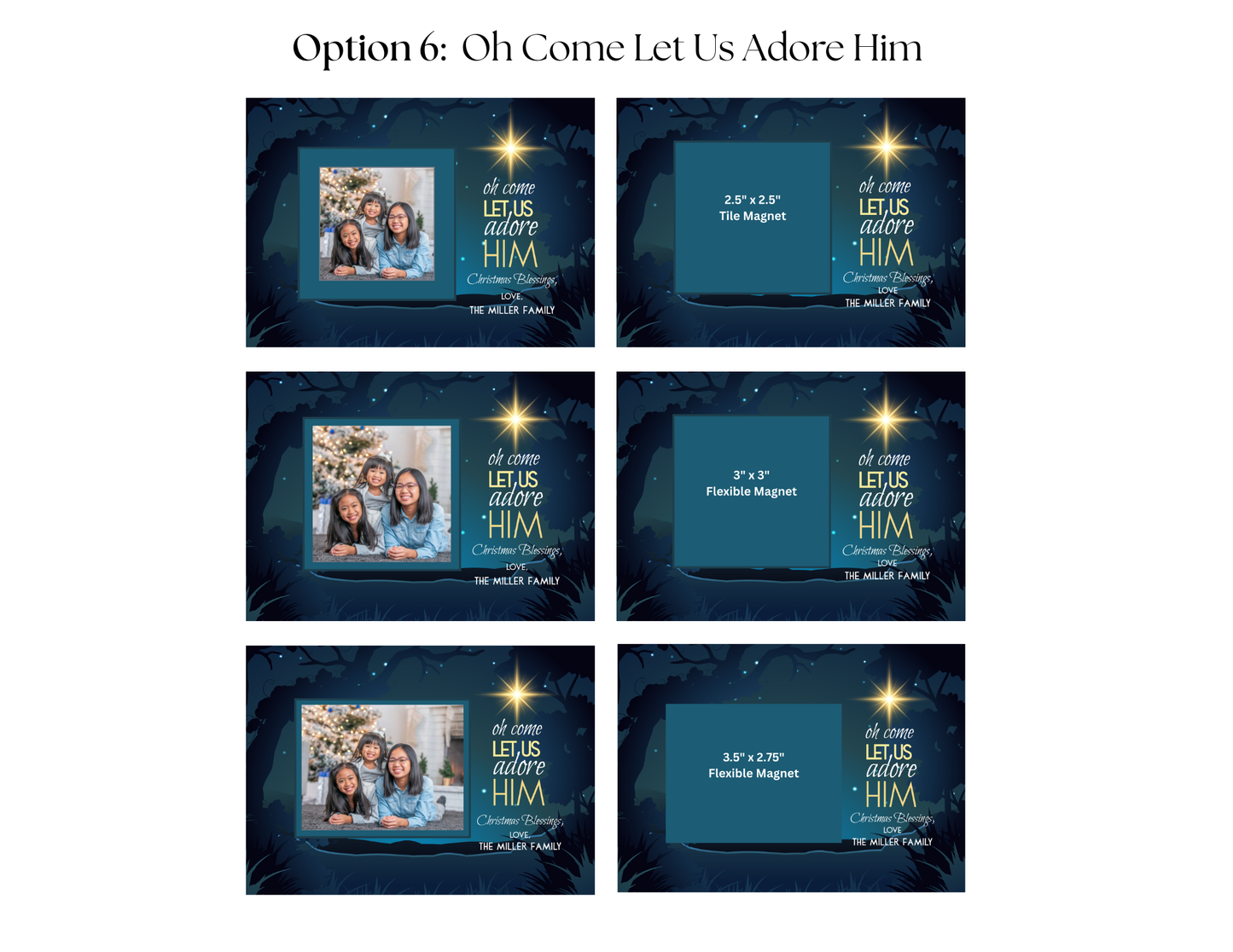 Christmas Card Magnets