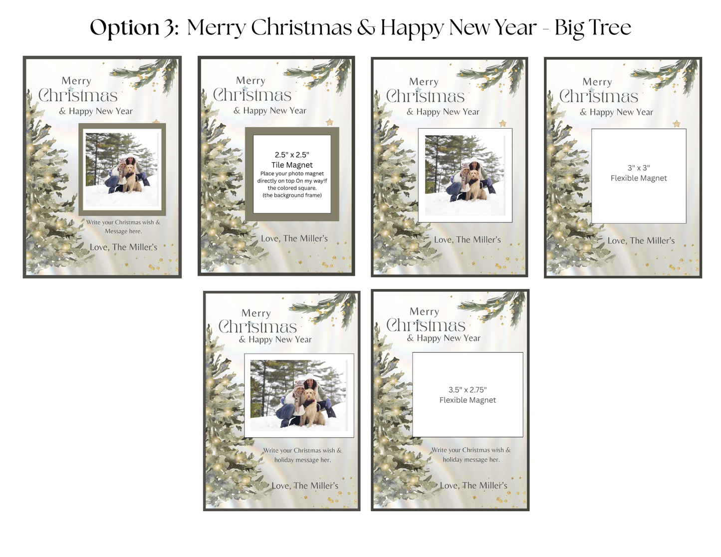 Christmas Card Magnets