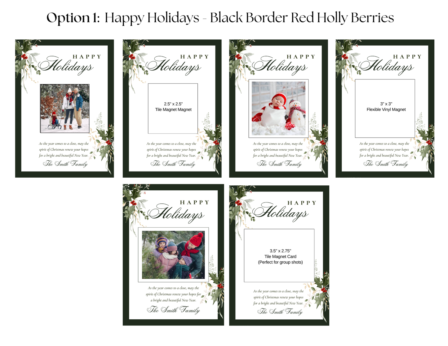 Christmas Card Magnets