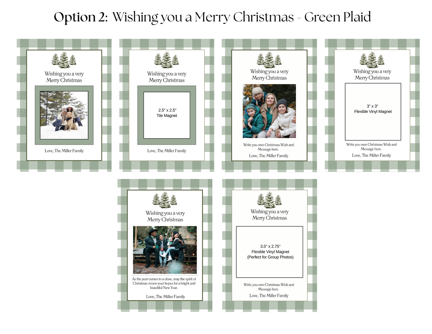 Christmas Card Magnets