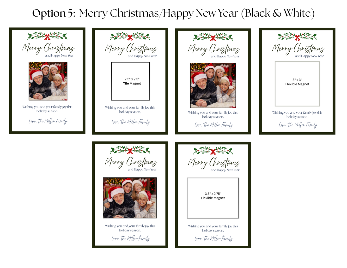 Christmas Card Magnets